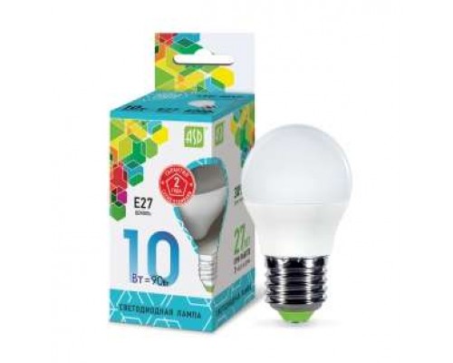 Лампа светодиодная LED-шар-standard 10Вт 230В E27 4000К 900Лм ASD 4690612015484