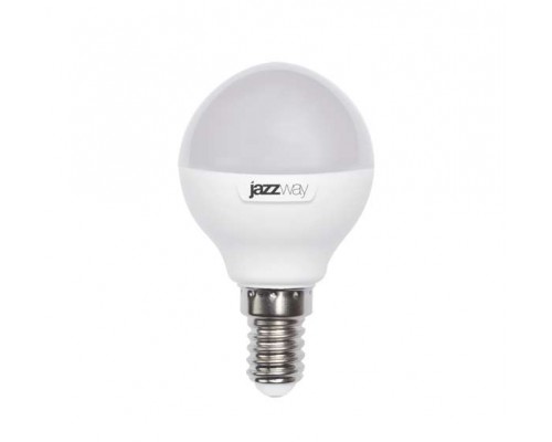 Лампа светодиодная PLED-SP G45 9Вт шар 5000К холод. бел. E14 820лм 230В JazzWay 2859600A