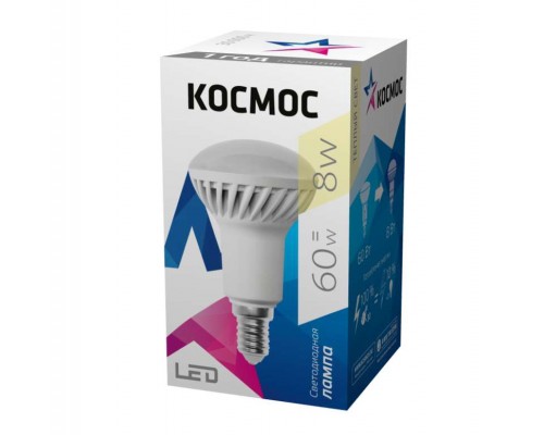 Лампа светодиодная R50 8Вт 220В E14 3000К Космос Lksm_LED8wR50E1430