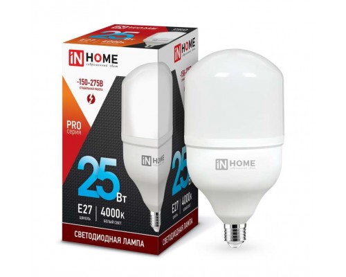 Лампа светодиодная LED-HP-PRO 25Вт 230В 4000К E27 2250лм IN HOME 4690612031057