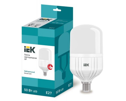 Лампа светодиодная HP 50Вт 230В 4000К E27 IEK LLE-HP-50-230-40-E27