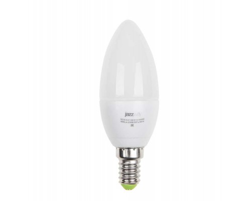 Лампа светодиодная PLED-ECO-C37 5Вт свеча 4000К бел. E14 400лм 220-240В JazzWay 1036865A