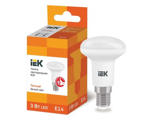 Лампа светодиодная ECO R39 3Вт 3000К тепл. бел. E14 270лм 230-240В IEK LLE-R39-3-230-30-E14