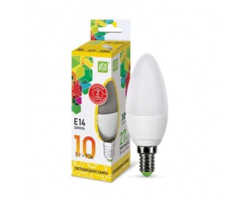 Лампа светодиодная LED-СВЕЧА-std 10Вт 230В E14 3000К 900Лм ASD 4690612015507