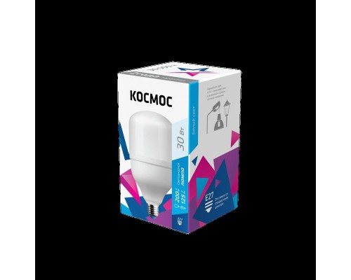 Лампа светодиодная HВтLED 30Вт 220В E27 4500К Космос LksmHWLED30WE2745