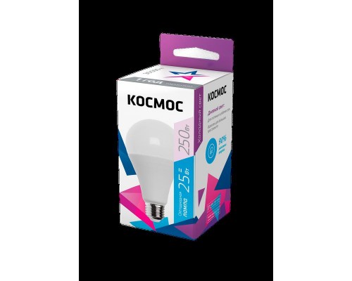 Лампа светодиодная A65 25Вт 6500К E27 220В КОСМОС LkecLED25wA65E2765