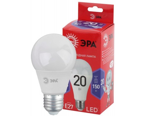 Лампа светодиодная ECO LED A65-20W-865-E27 R (диод груша 20Вт холодн E27) (10/100/1200) ЭРА Б0045326