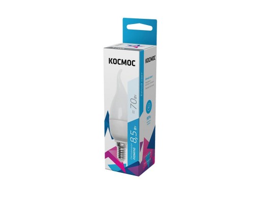 Лампа светодиодная CW 8.5Вт 220В E14 4500К Космос LkecLED8.5wCWE1445