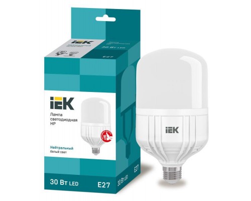 Лампа светодиодная HP 30Вт 230В 4000К E27 IEK LLE-HP-30-230-40-E27