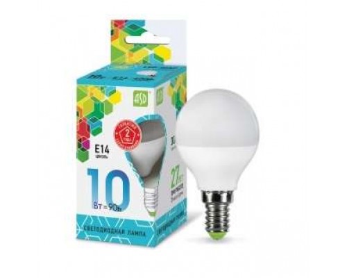 Лампа светодиодная LED-шар-standard 10Вт 230В E14 4000К 900лм ASD 4690612015453