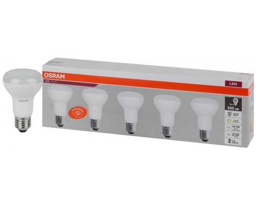 Лампа светодиодная LED Value LVR60 8SW/830 230В E27 2х5 (уп.5шт) OSRAM 4058075584037
