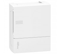 Щит навесной с белой дверью 1 ряд/6 модулей, IP40, 2 клеммы, ( арт. MIP12106)
