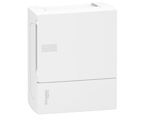 Щит навесной с белой дверью 1 ряд/6 модулей, IP40, 2 клеммы, ( арт. MIP12106)