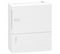 Щит навесной с белой дверью 1 ряд/8 модулей, IP40, 2 клеммы, ( арт. MIP12108)