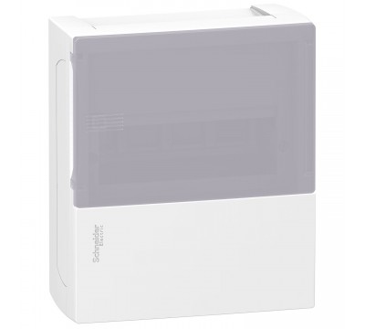 Щит навесной с дымчатой дверью 1 ряд/8 модулей, IP40, 2 клеммы, ( арт. MIP12108T)