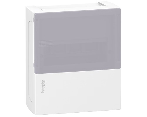 Щит навесной с дымчатой дверью 1 ряд/8 модулей, IP40, 2 клеммы, ( арт. MIP12108T)