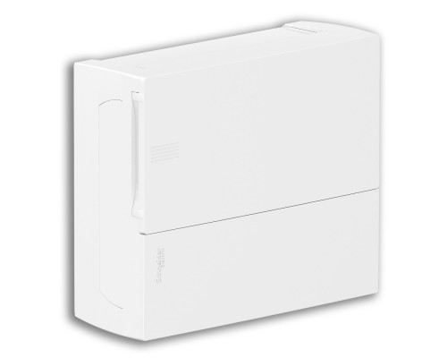 Щит навесной с белой дверью 1 ряд/12 модулей, IP40, 2 клеммы, ( арт. MIP12112)