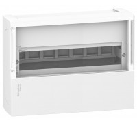 Щит навесной с прозрачной дверью 1 ряд/18 модулей, IP40, 2 клеммы, ( арт. MIP12118S )