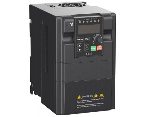Преобразователь частоты A150 380В 3ф 2.2кВт 6А встроенный торм. модуль ONI A150-33-22NT