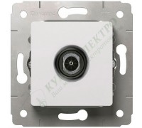 Розетка телевизионная TV 1.5dB звезда, цвет белый, CARIVA (арт. 773678)