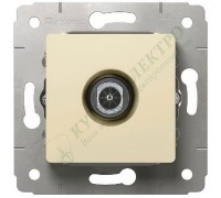 Розетка телевизионная TV 1.5dB звезда, цвет слоновая кость, CARIVA (арт. 773778)