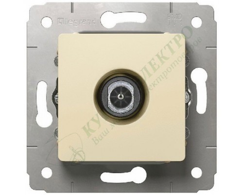 Розетка телевизионная TV 1.5dB звезда, цвет слоновая кость, CARIVA (арт. 773778)