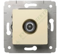 Розетка телевизионная TV 10dB оконечная, цвет слоновая кость, CARIVA (арт. 773779)
