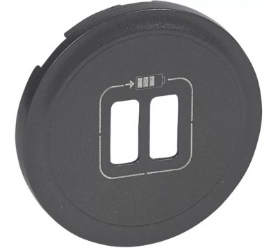 Celiane Лицевая панель для двойной розетки USB, цвет: Графит (арт. 067956)