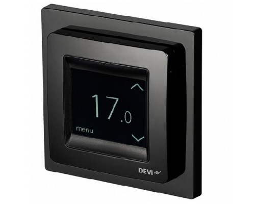 Терморегулятор DEVIreg Touch black 16А сенсорный программируемый, цвет черный (арт. 140F1069)