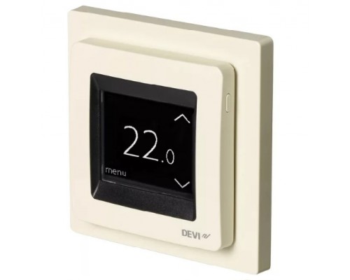 Терморегулятор DEVIreg Touch Polar White 16А сенсорный программируемый, цвет полярно-белый (арт. 140F1071)