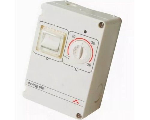 Терморегулятор DEVIreg Д-610 с датчиком на проводе IP44 (арт. 140F1080)