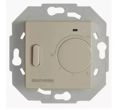 Аналоговый терморегулятор ERATHERM GV245 с выносным датчиком пола, слоновая кость Valena