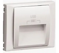 Лицевая панель для двойной розетки USB, цвет: лёд (арт. 90673 TGE)