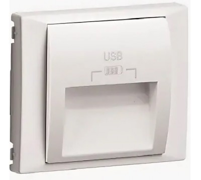 Лицевая панель для двойной розетки USB, цвет: лёд (арт. 90673 TGE)
