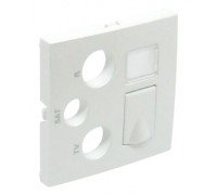 Лицевая панель для мультимедийных розеток R-TV-SAT-RJ45/R-TV-SAT-RJ45 - SC, цвет: белый (арт. 90770 TBR)