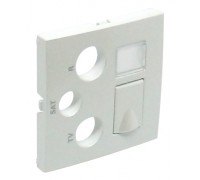 Лицевая панель для розеток R-TV-SAT-RJ45/R-TV-SAT-RJ45 - SС, цвет: лёд (арт. 90770 TGE)