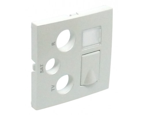 Лицевая панель для розеток R-TV-SAT-RJ45/R-TV-SAT-RJ45 - SС, цвет: лёд (арт. 90770 TGE)