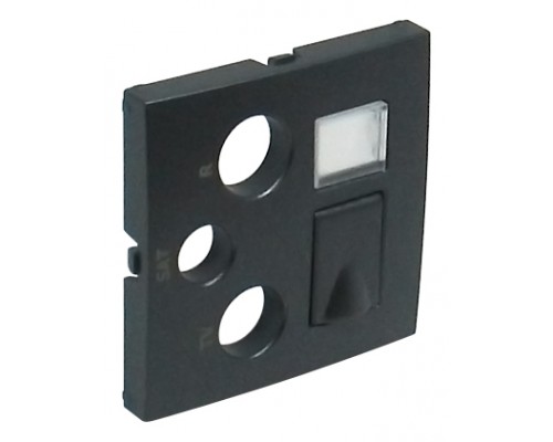 Лицевая панель для розеток R-TV-SAT-RJ45/R-TV-SAT-RJ45 - SC, цвет: серый (арт. 90770 TIS)