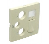 Лицевая панель для мультимедийных розеток R-TV-SAT-RJ45/R-TV-SAT-RJ45 - SC, цвет: бежевый (арт. 90770 TMF)