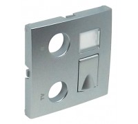 Лицевая панель для мультимедийных розток R-TV-RJ45/R-TV-RJ45-FO, цвет: алюминий (арт. 90774 TAL)
