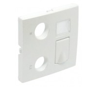 Лицевая панель для мультимедийных розток R-TV-RJ45/R-TV-RJ45-FO, цвет: белый (арт. 90774 TBR)