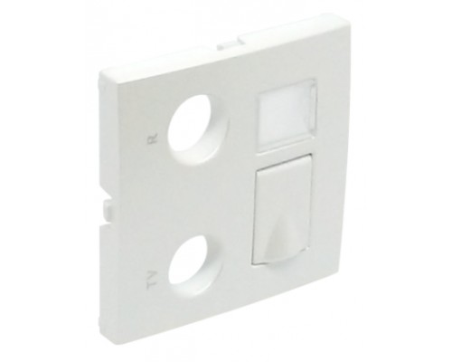 Лицевая панель для мультимедийных розток R-TV-RJ45/R-TV-RJ45-FO, цвет: белый (арт. 90774 TBR)
