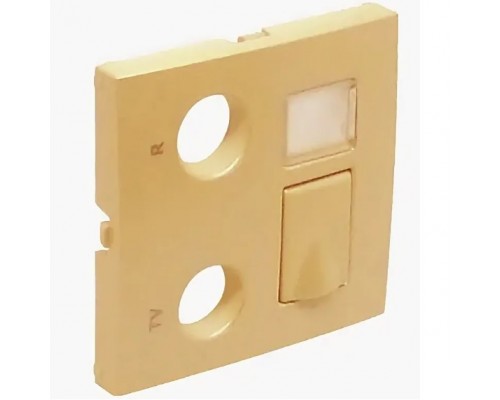 Лицевая панель для мультимедийных розток R-TV-RJ45/R-TV-RJ45-FO, цвет: золото (арт. 90774 TDU)