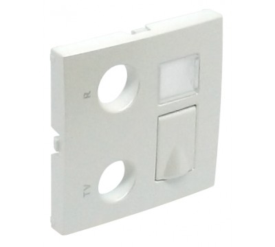 Лицевая панель для мультимедийных розток R-TV-RJ45/R-TV-RJ45-FO, цвет: лёд (арт. 90774 TGE)