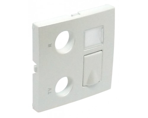 Лицевая панель для мультимедийных розток R-TV-RJ45/R-TV-RJ45-FO, цвет: лёд (арт. 90774 TGE)