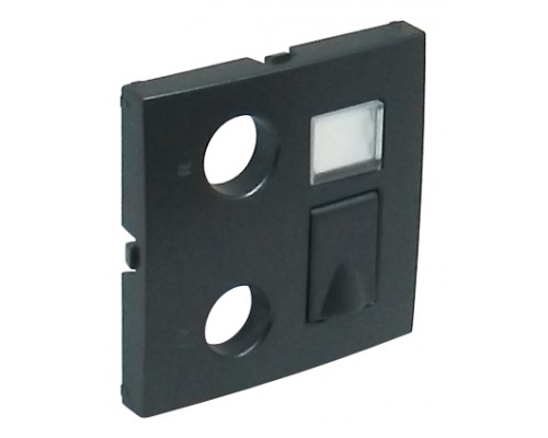 Лицевая панель для мультимедийных розток R-TV-RJ45/R-TV-RJ45-FO, цвет: серый (арт. 90774 TIS)