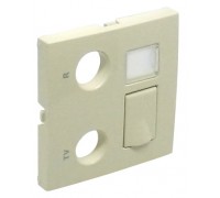 Лицевая панель для мультимедийных розток R-TV-RJ45/R-TV-RJ45-FO, цвет: бежевый (арт. 90774 TMF)