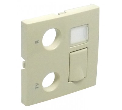Лицевая панель для мультимедийных розток R-TV-RJ45/R-TV-RJ45-FO, цвет: бежевый (арт. 90774 TMF)