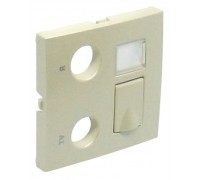 Лицевая панель для мультимедийных розток R-TV-RJ45/R-TV-RJ45-FO, цвет: жемчуг (арт. 90774 TPE)