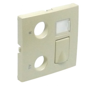 Лицевая панель для мультимедийных розток R-TV-RJ45/R-TV-RJ45-FO, цвет: жемчуг (арт. 90774 TPE)